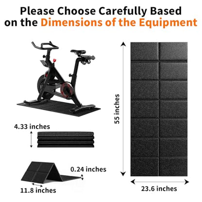 Walking Pad Treadmill Mat for Carpet Floors,68x24 Hardwood Floor Protection, Mats for Under Walking pad/Treadmill/Bike/Exercise Equipment on Carpets - size: 68"L x 24"W x 0.2"Th