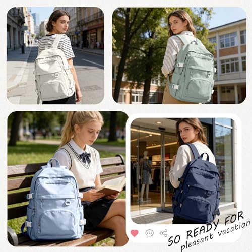 Lightweight College Backpack for Women Men Cute School Bag for Teens Girls Boys High School Backpack for Students Waterproof Casual Daypack Backpack（Purple） - color: A6-purple