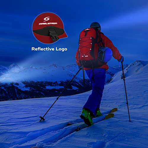 Maelstrom Hiking Backpack,Camping Backpack,40L Waterproof Hiking Daypack with Rain Cover,Lightweight Travel Backpack,Red - color: 40l Red, size: 40l