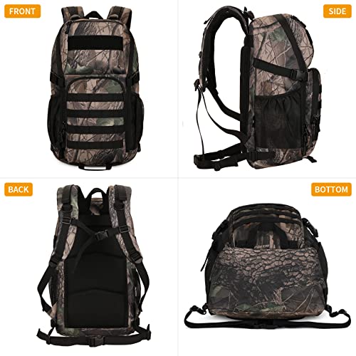 HUNTVP Tactical Backpack Military MOLLE Backpack Hunting Rucksack Gear Assault Pack 25L WR - color: Camo-25l, size: 25L