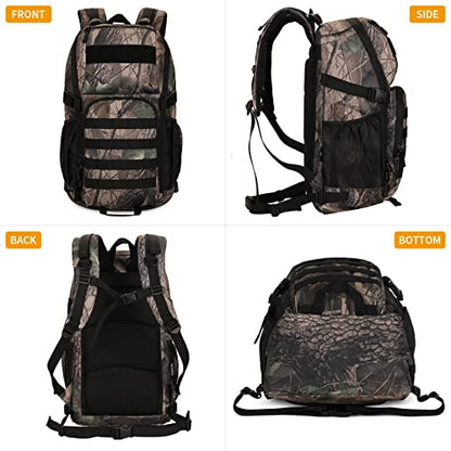 HUNTVP Tactical Backpack Military MOLLE Backpack Hunting Rucksack Gear Assault Pack 25L WR - color: Camo-25l, size: 25L