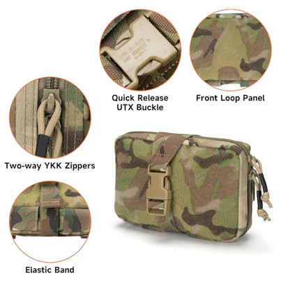 EXCELLENT ELITE SPANKER Tactical Molle Rip Away Ifak Pouch Utility First Aid Pouch Medical EMT Bag - color: Multicam