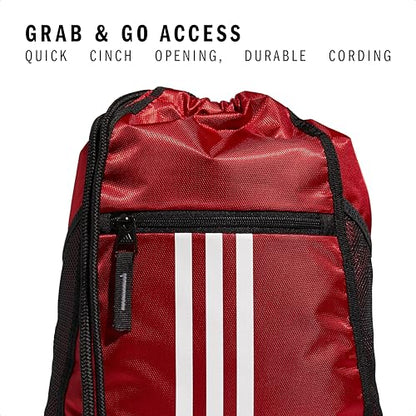 adidas Alliance Sackpack – Drawstring Backpack for Sports, Small Gym Bag, Team Power Red/2, OSFA - color: Team Power Red/2