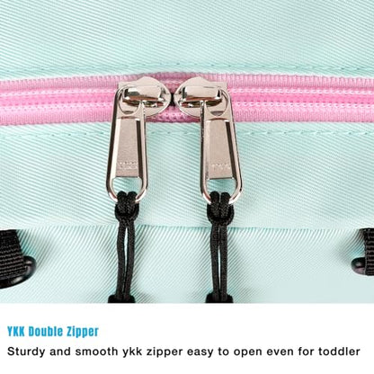 STEAMEDBUN Toddler Backpack for Girls 2-4: Kids Backpack Boys Girls - Preschool Kindergarten Daycare Backpacks - 12 inch - color: Pink&light Green, size: MINI - Age 2-4 (12"H)