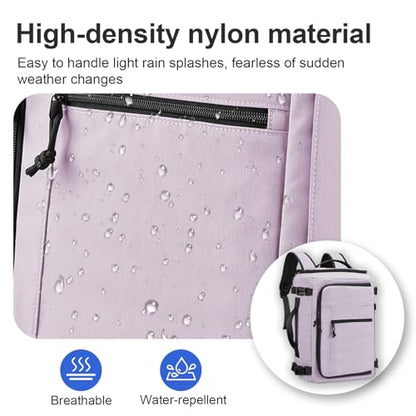 Carry On Travel Backpack Flight Approved Laptop Backpack Business Work Backpack for Women Men Large Capacity Casual Daypack with Wet/Dry Separation Pockets, Purple - color: Purple, style: B
