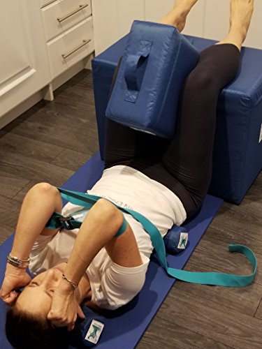 Pain Free At Sea-Posture Therapy Strap/Yoga Belt (AQUA)-Intended for Egoscue Execises, Yoga, Pilates-BEST NON SLIP BUCKLE - color: AQUA