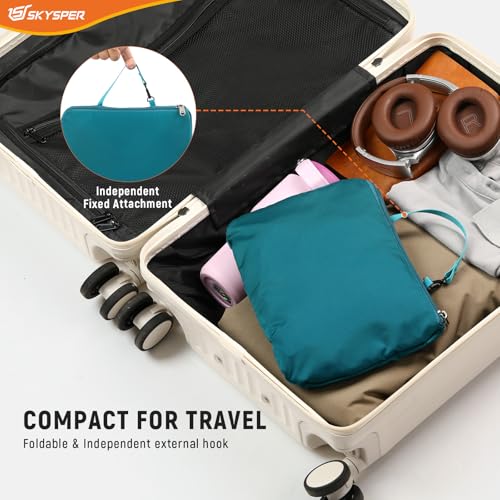 SKYSPER Small Hiking Backpack for Men Women 20L RFID Packable Daypack Ultralight Foldable Back Pack Lightweight Collapsible Travel Day Pack - color: Cyan