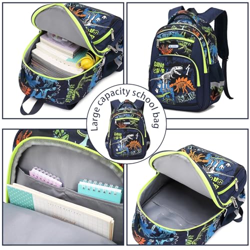 Cusangel Backpack for Boys Girls School Bookbags,Kindergarten Elementary Middle School Lightweight Waterproof Multifunctional Large Capacity for Backpack (16inch Luminous dinosaur) - color: Luminous Dinosaur 16in