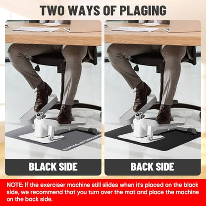 Under Desk Elliptical Mat - Non-Slip Exercise Equipment for Peloton Bike, Small Exercise Mat for Desk Workout Equipment - color: Grey