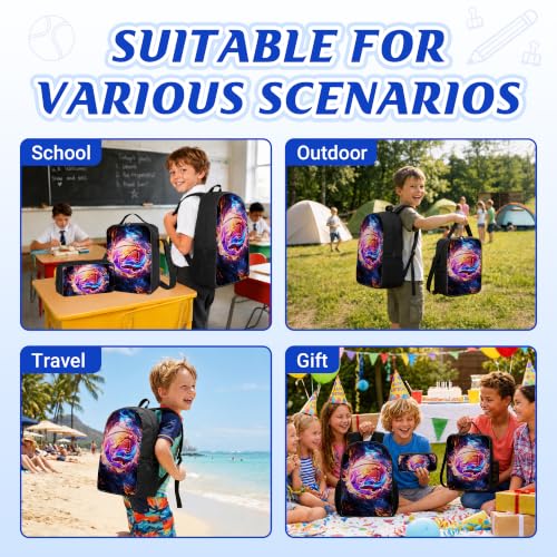 Basketball Backpack Set for School,17 Inch Casual School Bags with Lunch Box, Kids Daypack Bags and Pencil Case Set for Teens Boys Men Students - color: Basketball