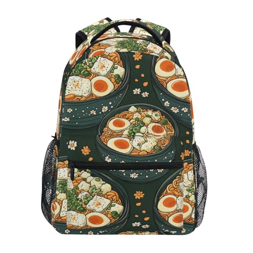 Backpacks for Teacher Nurse Fashion Personal Backpack with Chest Strap for Business Work College Travel Trip Instant Noodles Cute Style - color: Multicolor09