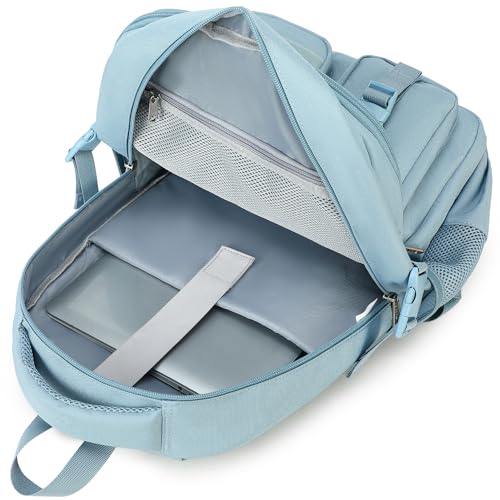 abshoo Large Heavy Duty Backpack For School College Bookbag Casual Multi Pocket Travel Backpacks - color: Blue