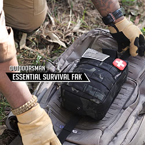 EVERLIT 250 Pieces Survival First Aid Kit IFAK EMT Molle Pouch Survival Kit Outdoor Gear Emergency Kits Trauma Bag for Camping Boat Hunting Hiking Home Car Earthquake and Adventures - color: Camo
