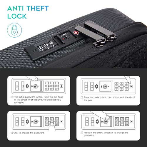 BANGE Laptop Anti-theft backpack Hard Shell Expandable Commute backpack can Hold 15.6 inch laptop for men and women