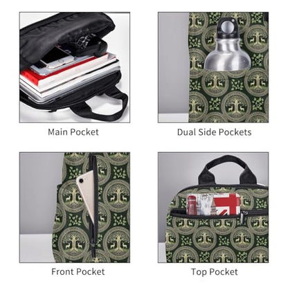 Casual Travel Rucksack Viking Symbol Tree Life, Self-Standing, Mesh Side Pockets, for Cycling & Weekends - color: Picture (828)