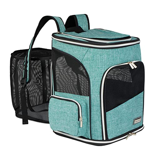 BAGLHER Expandable Pet Carrier Backpack，Pet Backpack for Small Cats Puppies Dogs Bunny, Airline-Approved Ventilate Backpack for Travel, Hiking and Outdoor Use. Green - color: Green, size: Old-Expandable