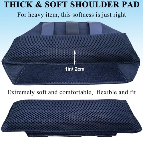 Ultra Thick Shoulder Strap Pad 2 Pack, Heavy Load Backpack Strap Pads, High Elasticity Tactical Bag Shoulder Pads - color: Dark Blue