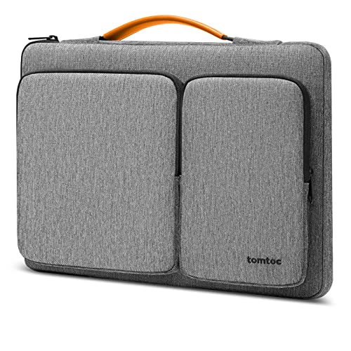 tomtoc 360 Protective Laptop Sleeve for 15-inch 2026 New MacBook Air M5/A3448, M4/A3241, M3/A3114, M2/A2941, 15 Inch Surface Laptop 7/6/5, Dell XPS 15 Plus, Water-Resistant Accessory Bag Case - color: Gray, size: 15 inch