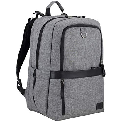 BODHI The Baby Athleisure Tech Diaper Bag Backpack with removable changing pad, Unisex, for Moms and Dads - Medium Gray Chambray - color: Gray Chambray