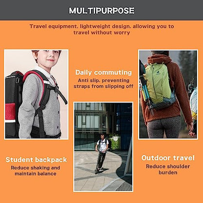 Backpack Chest Strap 2pcs Heavy Duty Adjustable Backpack Sternum Strap Chest Belt with