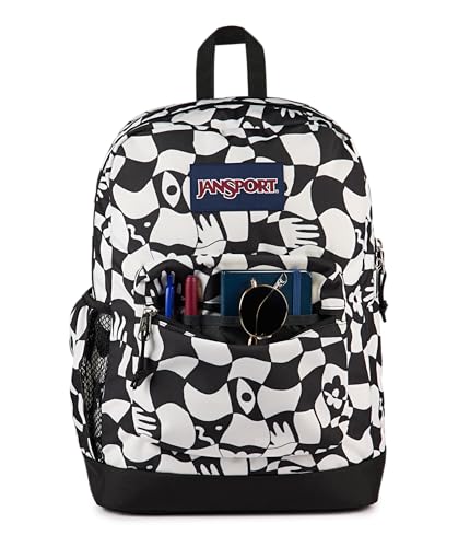 JanSport Cross Town Plus Backpack - Large Main Compartment, Side Water Bottle Pocket, 15-Inch Padded Laptop Sleeve - Gravity Check - color: Gravity Check