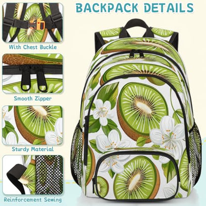 Kiwi Fruit Laptop Backpack for Women Men, 18.3 Inch Travel Work Backpacks, Fresh Kiwi Fruit Waterproof Computer Casual Daypack Nurse Teacher Bags - color: Multicolor 14