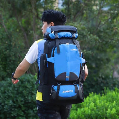 Lawaia 70L Hiking Backpack Rucking Camping Lightweight Backpacking Outdoor Travel Bag Trekking Back Pack Large Capacity Backpacks Climbing Trail Backpack for Men Women- Dark Blue - color: Dark Blue