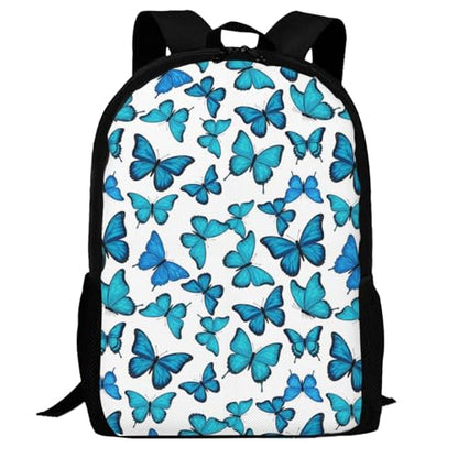 Breathable Outdoor Daypack Blue Butterfly Butterflies, Durable Anti Theft Travel Backpack Adjustable Strap Shoulder Bag for Hiking Camping City Walking - color: Design (1327)