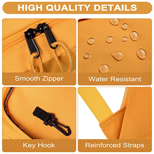 RAVUO School Backpack, Lightweight Classic Bookbag Casual Daypack for Men Women - color: Yellow
