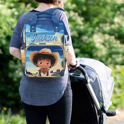 Newcos Custom Diaper Backpack Mommy Bag, Personalized Diaper Bag with Name, Customized Baby Diaper Bag Monogram Backpacks Nursing Bags Water Bottle for New Mom Newborn Women Men Dad Mothers Day Blue - color: Patten 13