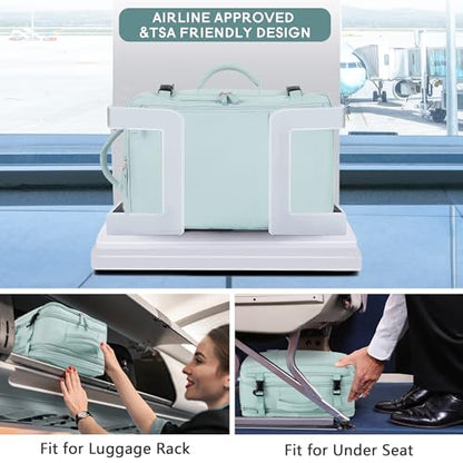 Beraliy Large Travel Backpack for Women Airline Approved, Carry On Backpack, 17 Inch Laptop Backpack, Personal Item Bag Casual Daypack Backpacks, Mint Green - color: Mint Green, size: X-Large
