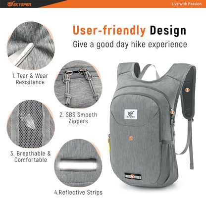 SKYSPER Small Hiking Backpack 10L Packable Lightweight Back Pack Foldable Travel Daypack for Women Men | Packable