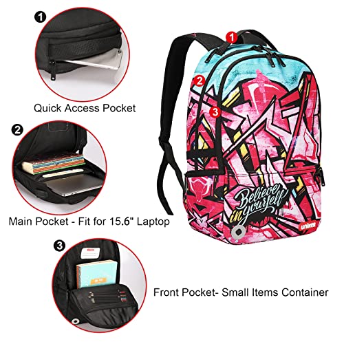 Graffiti Backpack for School, 20L Casual Daypack, Designer Laptop Backpack for 15.6 Inch Laptop - color: Street Style
