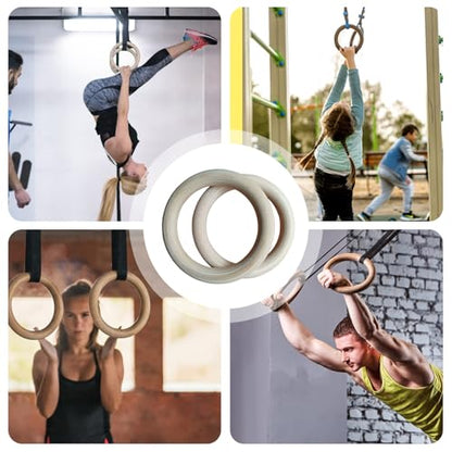 Calisthenics Rings - Gymnastics Grips | Full Body Workout Rings,for Home Gym Fitness Exercise Playground Indoor Outdoor