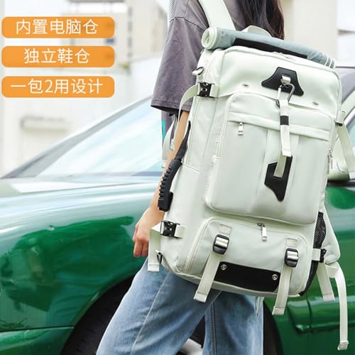 Travel Backpack with Shoe Compartment for Men, Water-resistant Large Luggage Weekender Bag Daypack for Sports 30L - color: Gray