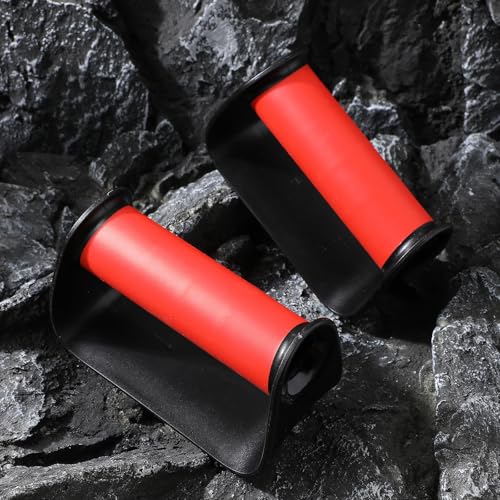 FOMIYES Push up Handles and Nonslip Push up Bars, Red Metal Pushup Stands for Home Workout, Strength Training Equipment with Floor Grip for Men and Women