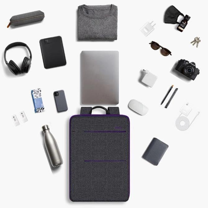 ZINZ Slim & Expandable Laptop Backpack Water Resistant Backpack Travel Backpack Compatible with MacBook Air/Pro/Neo 13-14 inch, XPS 13/14, Surface 13.5" and Most 13-14 Notebooks，B01PU01 - color: B01pu01, size: 13"-14"