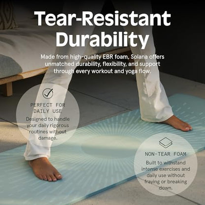 Retrospec Solana Yoga Mat Thick 1/2in Non-Slip Workout Mat with Nylon Strap - 72x24in Exercise Mat for Pilates, Stretching & Fitness - BPA Free, Easy Clean - color: Boysenberry