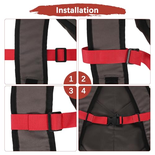 Backpack Chest Strap Adjustable Sternum Straps with Emergency Whistle Buckle Use for Backpack Replacement - color: Red