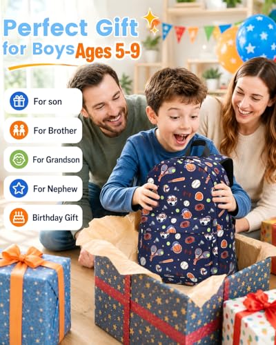 CAMTOP Preschool Backpack for Kids Boys Girls Toddler Backpack Kindergarten School Bookbags for Age 3-8 (Blue Classic Balls) - color: Blue Classic Balls