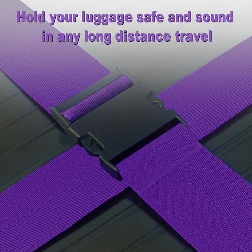 Luggage Straps for Suitcases TSA Approved Travel Belt by Chelmon(Purple) - color: Purple