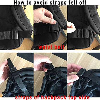 REEBOW GEAR Military Tactical Backpack Large Army 3 Day Assault Pack Molle Bag Backpacks - color: Black