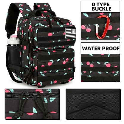 9L Mini Tactical Backpack for Men and Women Tactical Backpack Small for Hiking Small Tactical Bag Fitness Pack - color: Cherry