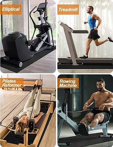 Treadmill Mat 96"x36", WERCHO Walking Pad Mat for Carpet Hardwood Floors 6mm Heavy-Duty Exercise Equipment Mat for Rowing Machine, Treadmil Pad, Spin Bike, Elliptical Trainer, Home, Gym - size: 96"L x 36"W x 0.24"Th
