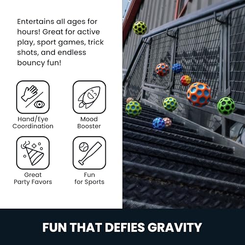 Waboba The Original Moon Ball 2 Pack - Super Bouncy Wall Balls for Kids and Teens - Outdoor Sports Toy Gift - Yellow & Cobalt