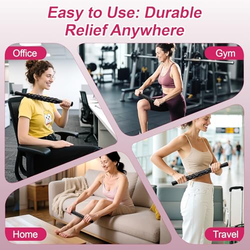 ZanLLW Massage Roller, Muscle Roller Stick, Neck Massager Roller, Therapy Stick for Legs, Calf, Thigh, Lipo Roller for Muscle Relief, Massage Rolling Pin for Trigger Points, Help Sore Muscle Recovery