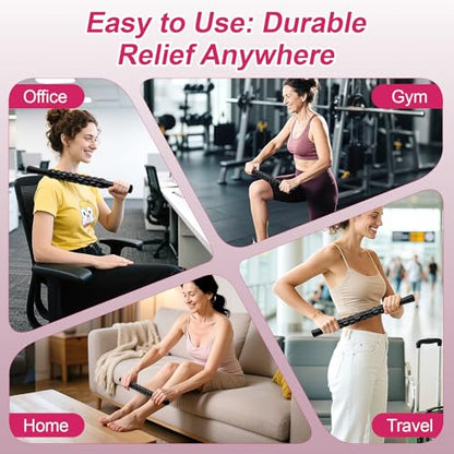ZanLLW Massage Roller, Muscle Roller Stick, Neck Massager Roller, Therapy Stick for Legs, Calf, Thigh, Lipo Roller for Muscle Relief, Massage Rolling Pin for Trigger Points, Help Sore Muscle Recovery