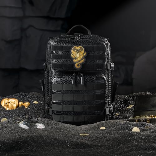 WOLFpak 25L Athletic Gym Backpack (King Cobra) Durable 1000D Waterproof Oxford Material w/MOLLE Webbing, Laptop Pocket & Dual Cup Holders, Durable Fitness/Travel/Military Daypack - color: King Cobra