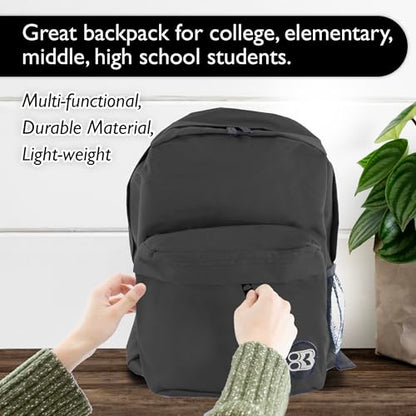 BAZIC 1050 Classic Backpack, Black, 17" - color: Black, size: 17"