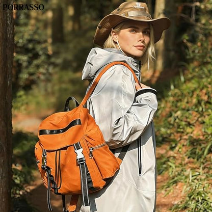 Casual Backpack Women Men Daypack Lightweight Rucksack Waterproof Backpack for Hiking Travel Daily Use Coffee Color - color: Coffee Color